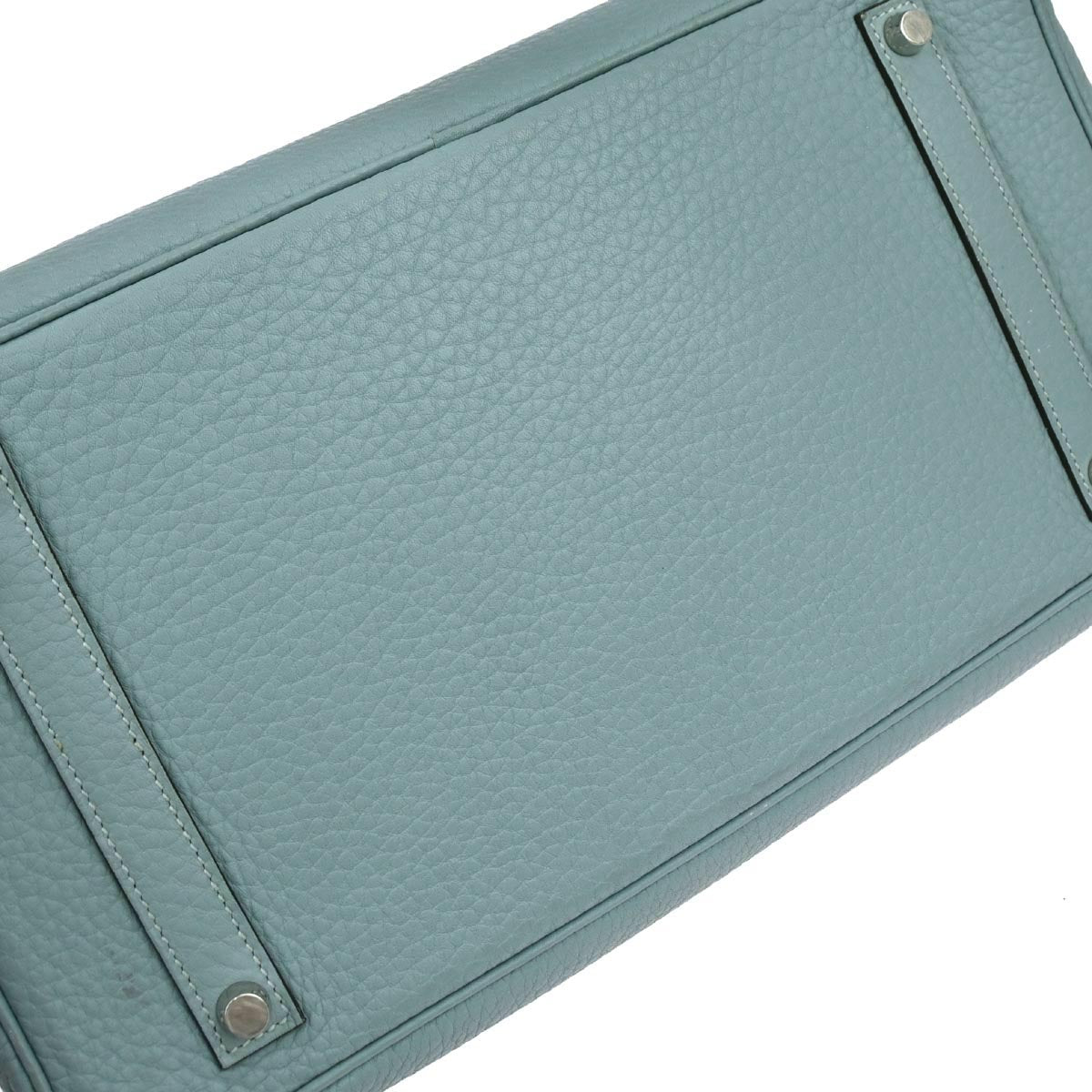 Hermes Ciel Taurillon Clemence Birkin 35 Handbag