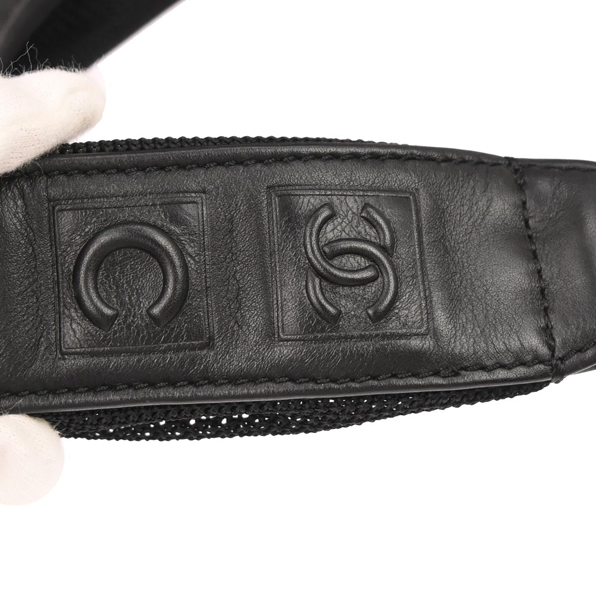 Chanel 2003-2004 Black Nylon Mesh Tassel Hobo Handbag