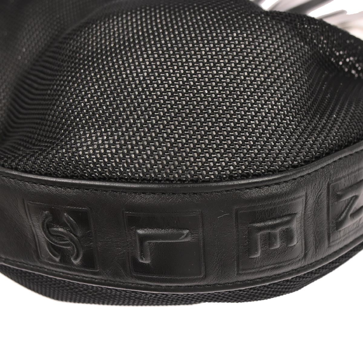 Chanel 2003-2004 Black Nylon Mesh Tassel Hobo Handbag