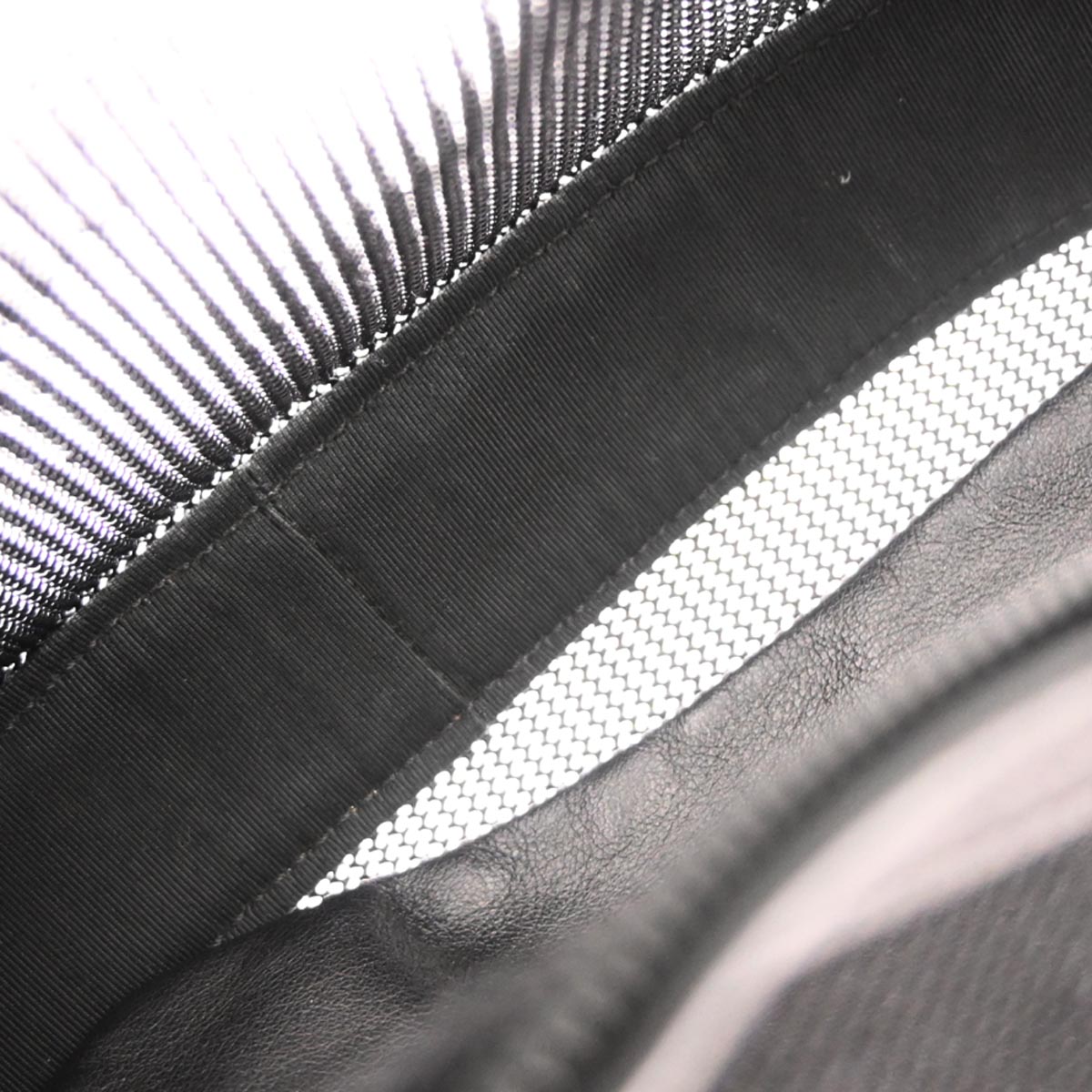 Chanel 2003-2004 Black Nylon Mesh Tassel Hobo Handbag