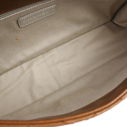 Chanel 2012 Brown Calfskin Mademoiselle Lock Chain Shoulder Bag