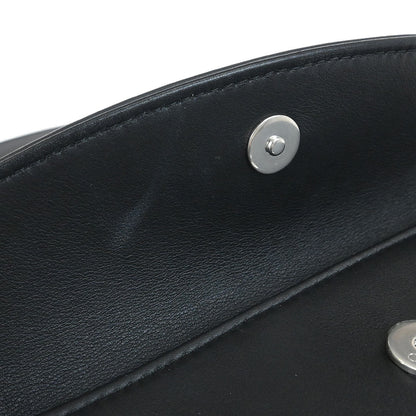 Chanel 2018 Black Calfskin Coco Eyelets Round Flap Shoulder Bag