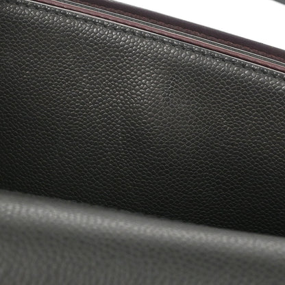 Chanel 2015-2016 Black Caviar Skin Briefcase Business 2way Shoulder Handbag