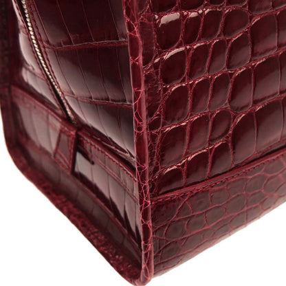 Loewe * Red Crocodile Amazona 36 Handbag