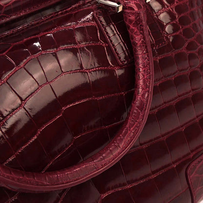 Loewe * Red Crocodile Amazona 36 Handbag
