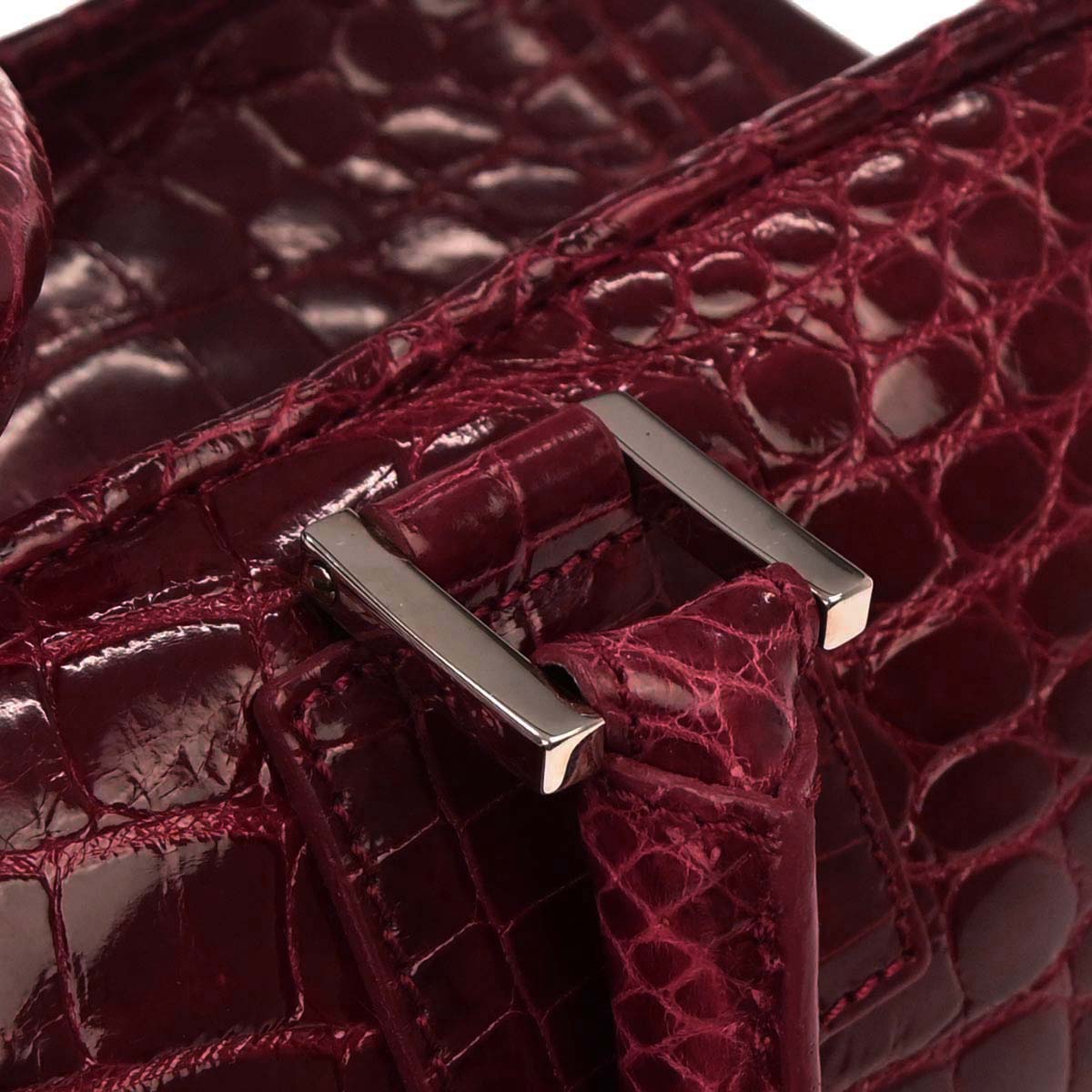 Loewe * Red Crocodile Amazona 36 Handbag