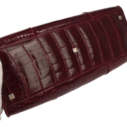 Loewe * Red Crocodile Amazona 36 Handbag