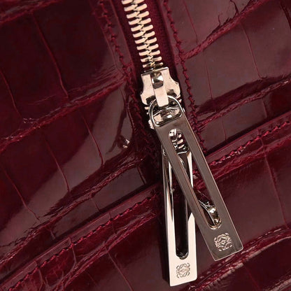 Loewe * Red Crocodile Amazona 36 Handbag