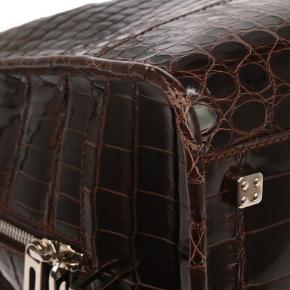 Loewe * Brown Crocodile Amazona 36 Handbag