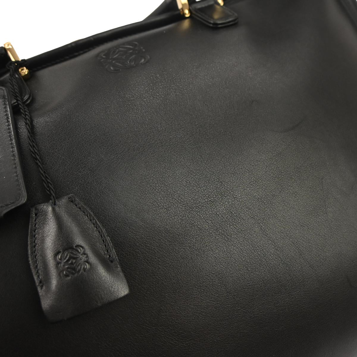 Loewe Black Leather Amazona 40 Handbag