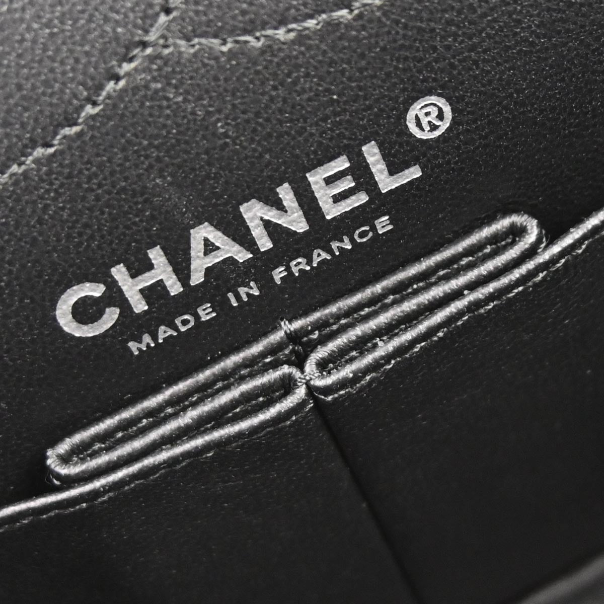 Chanel Black Calfskin Icon 2.55 Medium Classic Double Flap Shoulder Bag