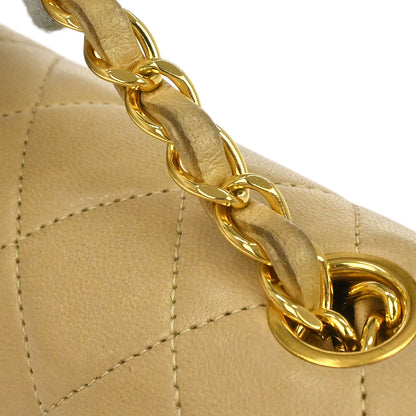 Chanel Beige Lambskin Mini Classic Square Flap Shoulder Bag 17