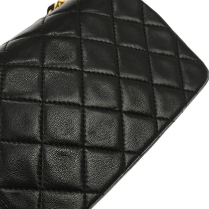 Chanel 1989-1991 Black Lambskin Shoulder Bag