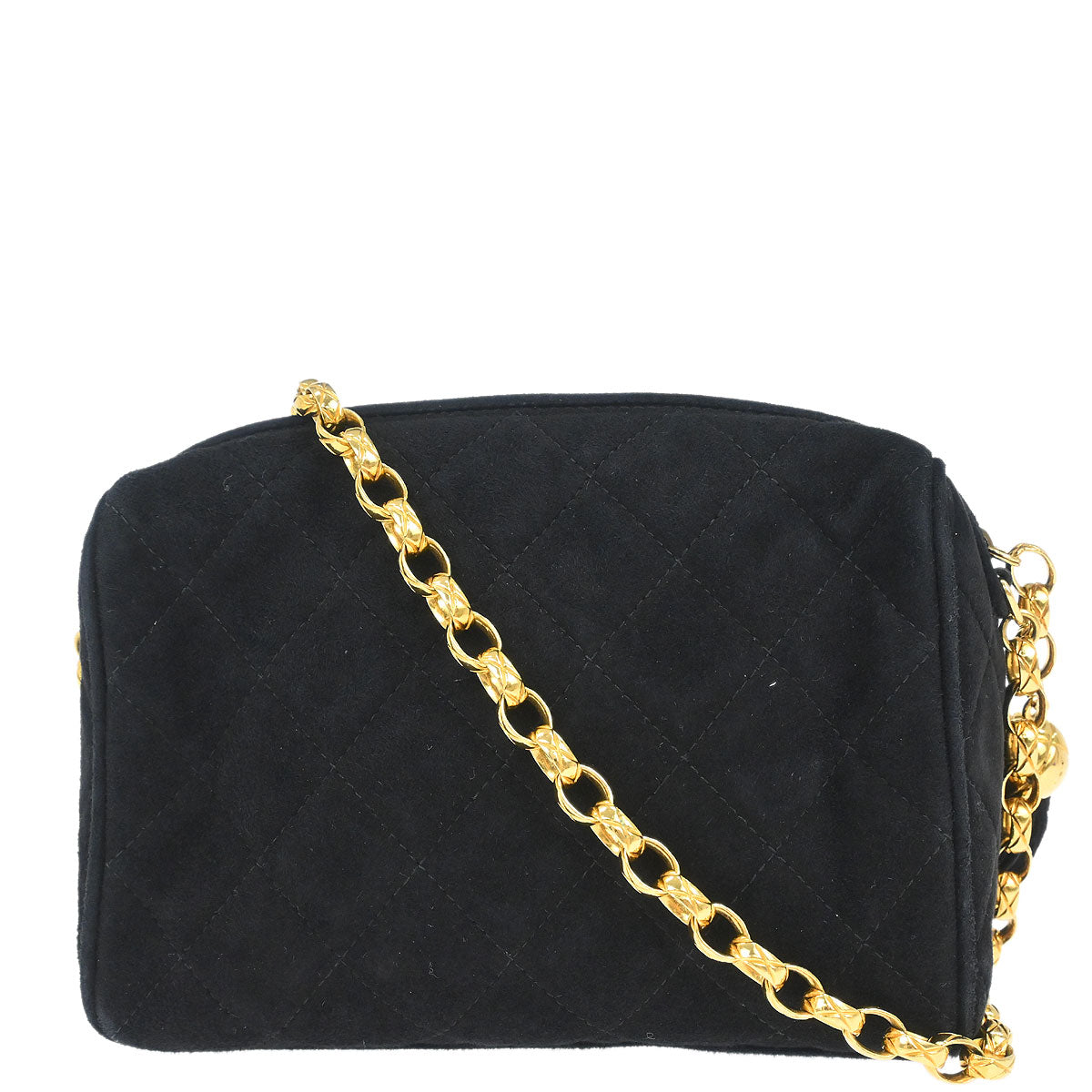 Chanel 1991-1994 Black Suede Camera Bag Mini