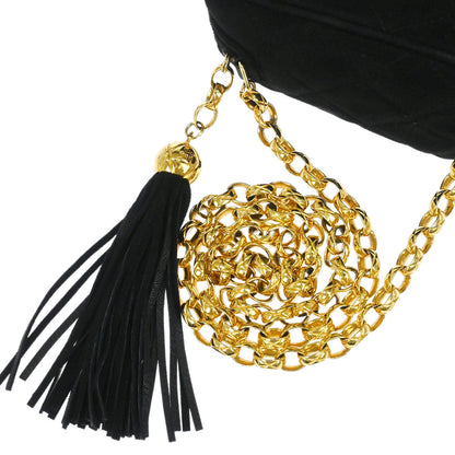 Chanel 1991-1994 Black Suede Camera Bag Mini