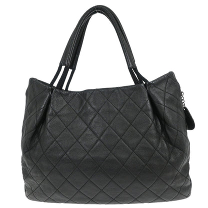 Chanel 2009-2010 Black Calfskin Boating Classic Shopper Tote Bag
