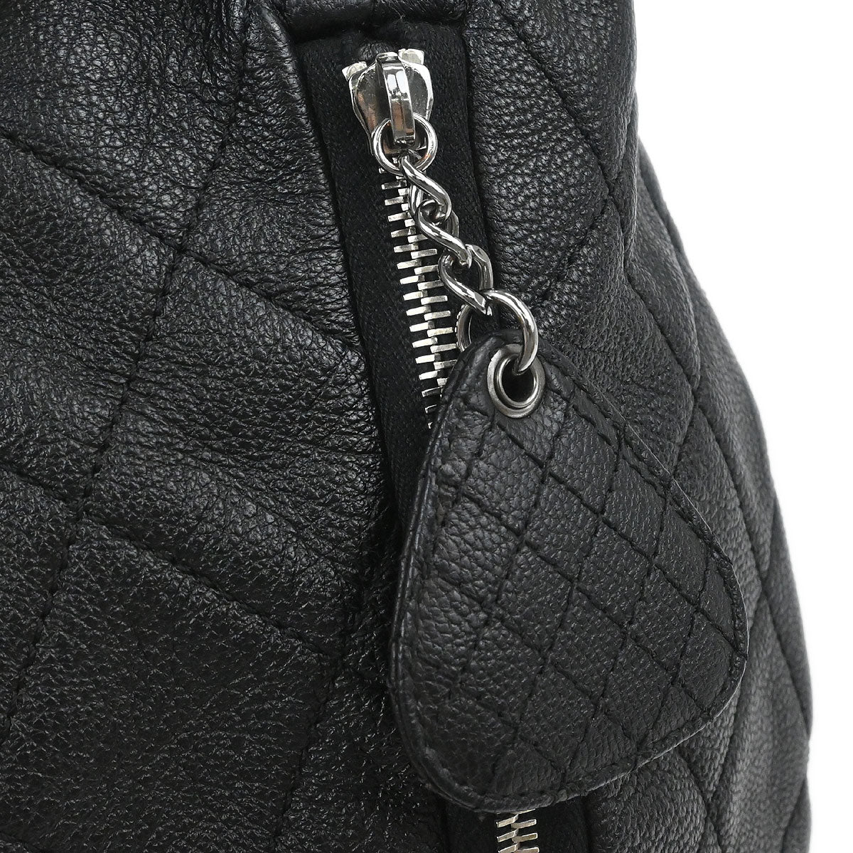 Chanel 2009-2010 Black Calfskin Boating Classic Shopper Tote Bag