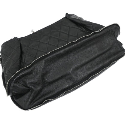 Chanel 2009-2010 Black Calfskin Boating Classic Shopper Tote Bag