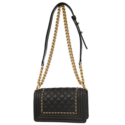 Boy Chanel 2019 Black Lambskin Small Chain Shoulder Bag