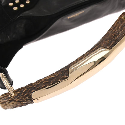Yves Saint Laurent Black Suede Studded Mombasa Handbag