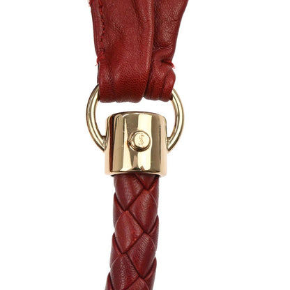 Yves Saint Laurent Red Calfskin Tassel Hobo Handbag