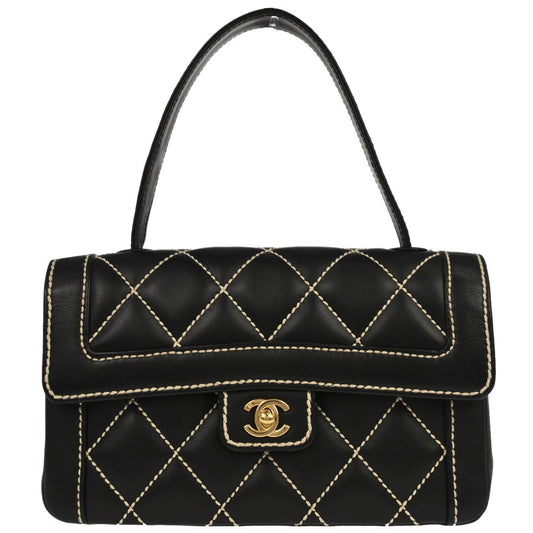 Chanel 2005-2006 Black Calfskin Wild Stitch Handbag