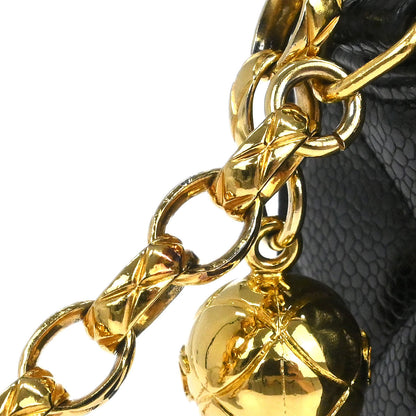 Chanel 1991-1994 Black Caviar Skin Camera Bag Mini