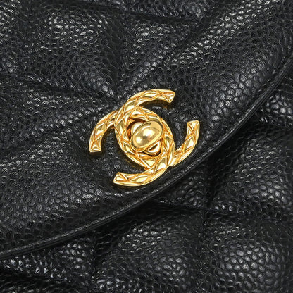 Chanel 1991-1994 Black Caviar Skin Camera Bag Mini
