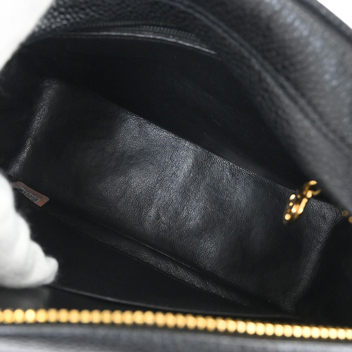 Chanel 1991-1994 Black Caviar Skin Camera Bag Mini