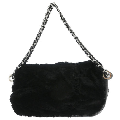 Chanel Black Lapin Fur Handbag