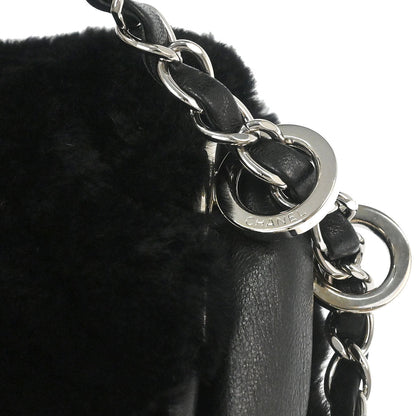 Chanel Black Lapin Fur Handbag