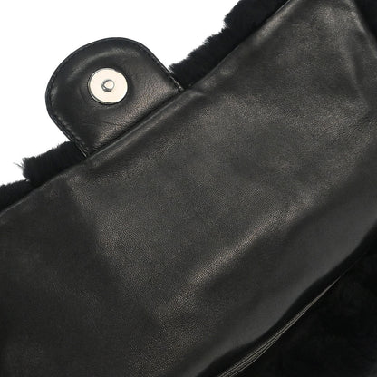 Chanel Black Lapin Fur Handbag