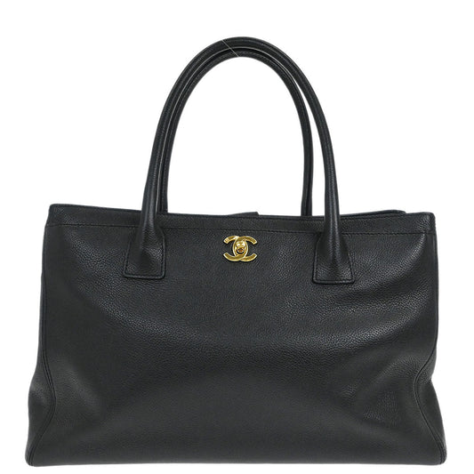 Chanel 2008-2009 Black Calfskin Executive Cerf Tote Bag