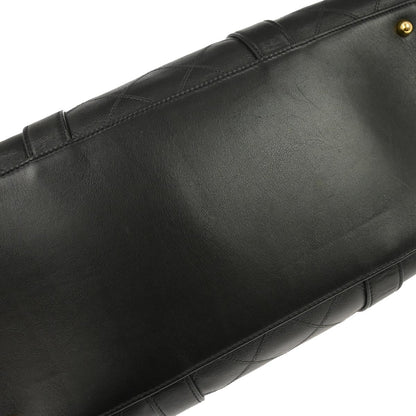 Chanel Black Lambskin Bicolore 2way Duffle Shoulder Handbag