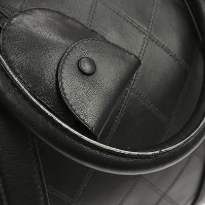 Chanel Black Lambskin Bicolore 2way Duffle Shoulder Handbag