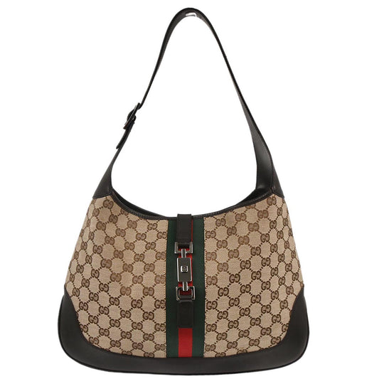 Gucci Brown Jackie GG Sherry Hobo Shoulder Bag