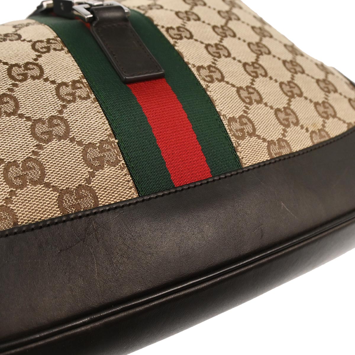 Gucci Brown Jackie GG Sherry Hobo Shoulder Bag