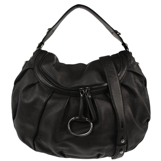 Gucci Black Leather Icon Bit 2way Shoulder Handbag