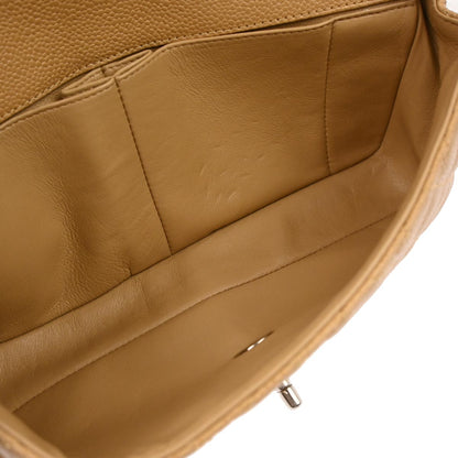 Chanel 2005-2006 Beige Caviar Skin East West Shoulder Bag
