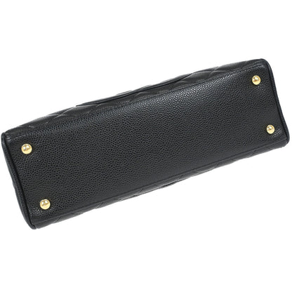 Chanel 2003-2004 Black Caviar Skin  Bowling Bag 27