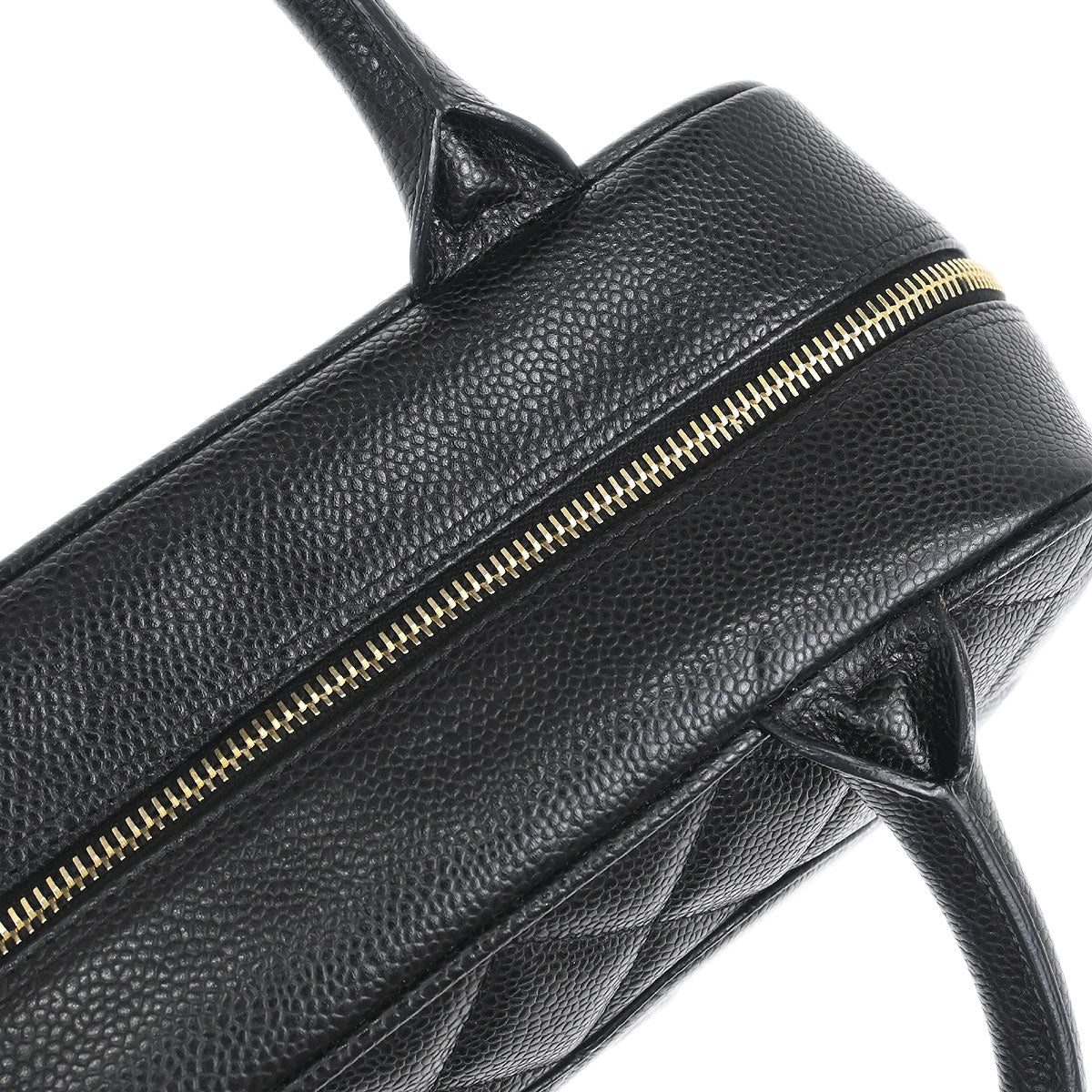 Chanel 2003-2004 Black Caviar Skin  Bowling Bag 27