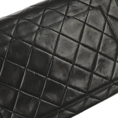 Chanel 1989-1991 Black Lambskin Shoulder Bag
