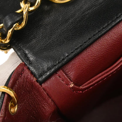 Chanel 1989-1991 Black Lambskin Shoulder Bag
