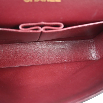 Chanel 1994-1996 Black Lambskin Medium Classic Double Flap Shoulder Bag