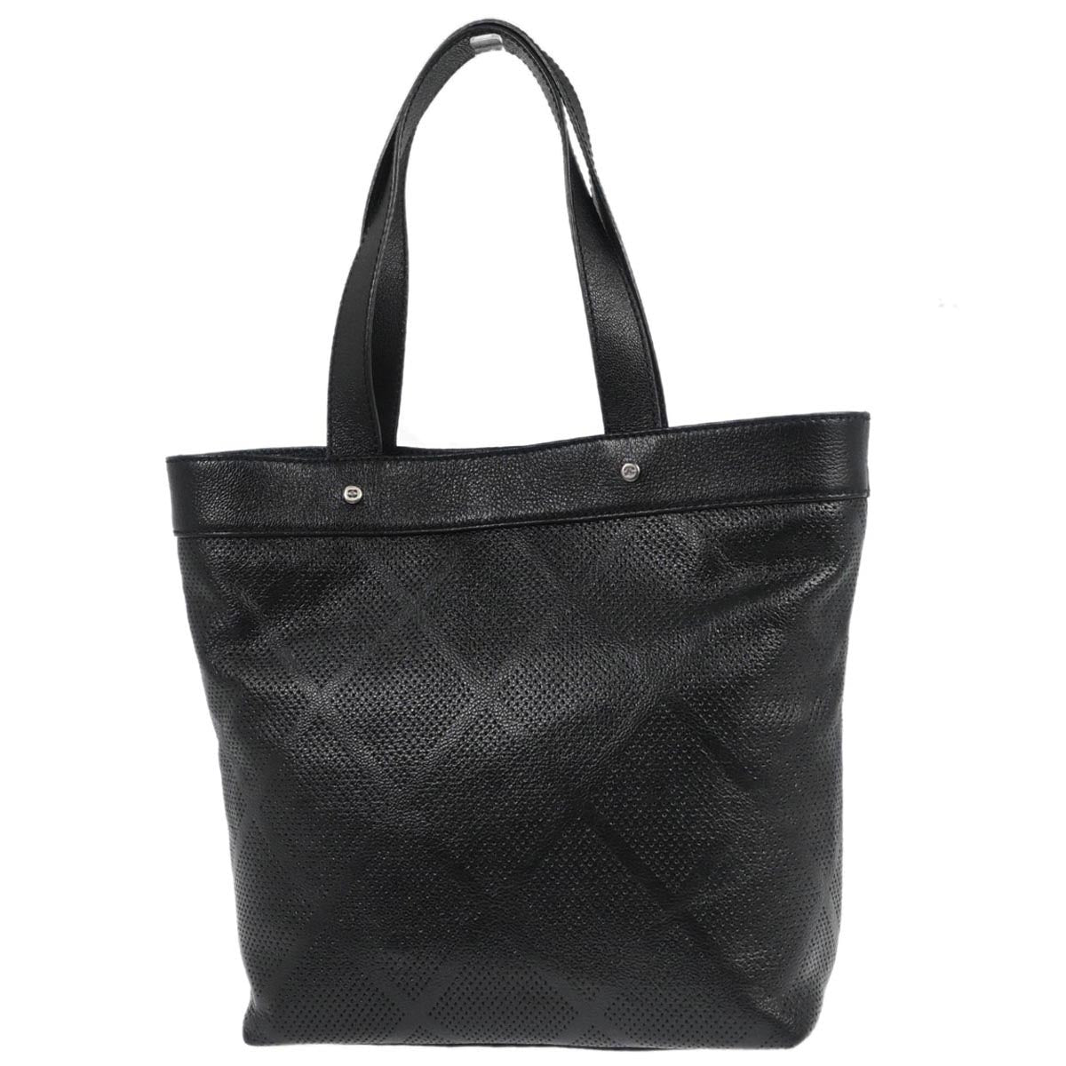 Chanel 2006-2008 Black Perforated Calfskin Tote Bag