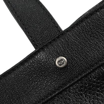 Chanel 2006-2008 Black Perforated Calfskin Tote Bag