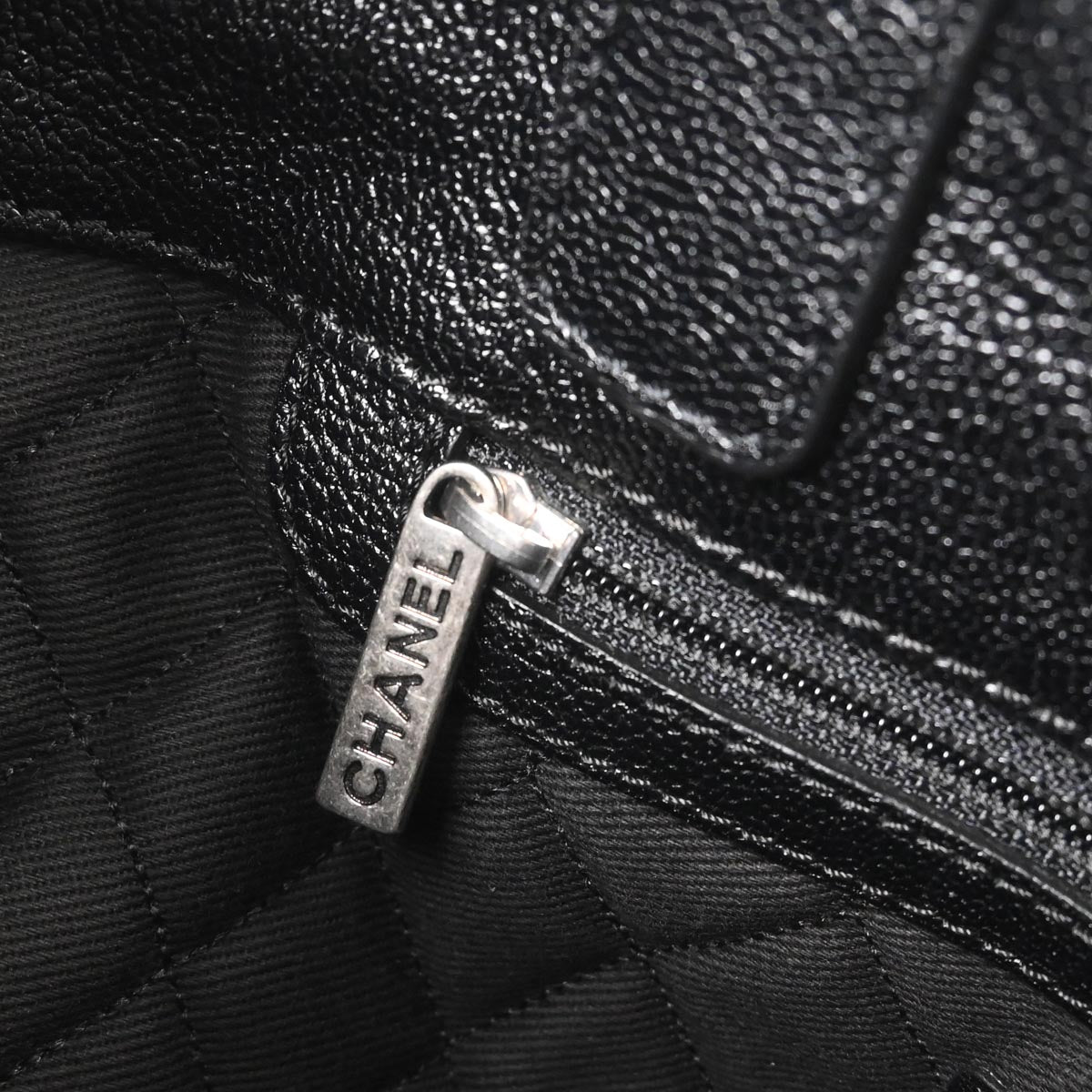 Chanel 2006-2008 Black Perforated Calfskin Tote Bag