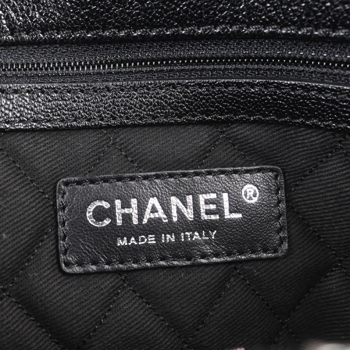 Chanel 2006-2008 Black Perforated Calfskin Tote Bag