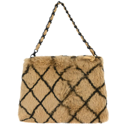 Chanel 2000-2002 Beige Lapin Fur Handbag