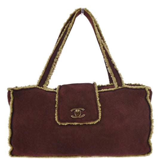 Chanel Brown Mouton Tote Handbag